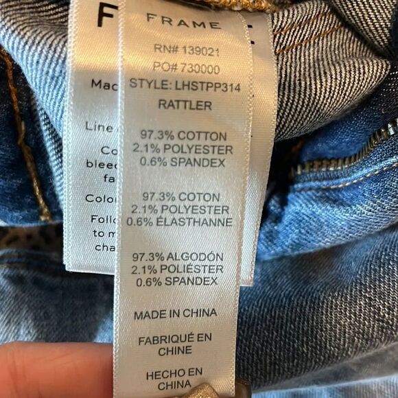 FRAME jeans Rattler Le High straight Python pocket blue brown, 26! - Picture 9 of 10